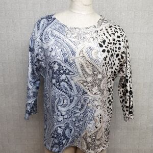 Chico's Dolman Sleeve Multi Media Sweater